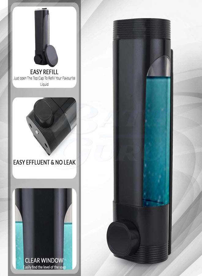 BATH GURU ABS Wall-Mounted Premium Liquid Soap Dispenser for Bathroom Wash Basin Kitchen Sink, Commercial Grade, Suitable for Home, Office, Hospital, Hotel, Restaurant, 400 Ml (Black) - Image 5